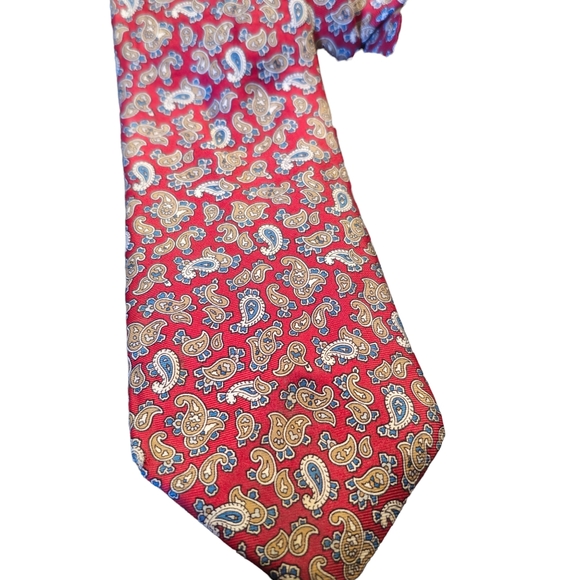 Vintage Dior Red Paisley Tie - Picture 4 of 4